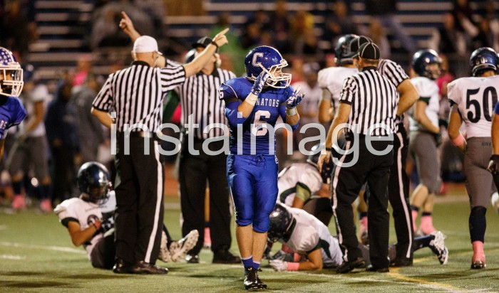 Carson High's Abel Carter (6) celebrates